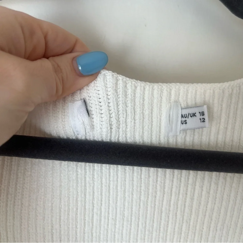 Petal & Pup Aquerelle White Stretch Knit Sweater 12 - Picture 3 of 16